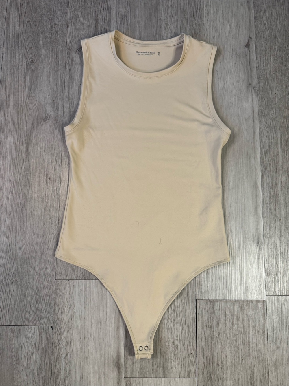 Abercrombie & Fitch Soft Af Beige Tan Sleeveless Bodysuit Size Medium
